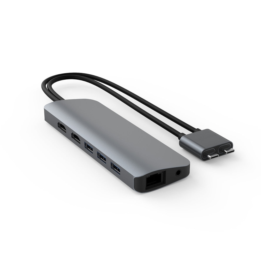 Hyper Viper 10-in-2 USB-C Hub Grau