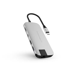 Hyper Drive Slim 8-in-1 USB-C Hub Silber