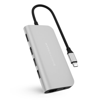 Hyper  Drive POWER 9-in-1 USB-C Hub Silber | 06941921145637