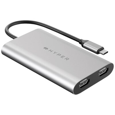 Hyper Drive USB-C zu Dual HDMI Adapter+PD über USB (M1/M2)