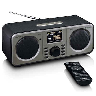 Stereo Audio günstig Kaufen-Lenco DIR-141BK Stereo Internetradio mit DAB+, FM, Schwarz. Lenco DIR-141BK Stereo Internetradio mit DAB+, FM, Schwarz <![CDATA[• DAB+/UKW Radio mit WLAN + Bluetooth • Empfangsart: DAB+ - UKW - WLAN - Audio-Eingang, MP3-Wiedergabe, • Wiedergabe von: