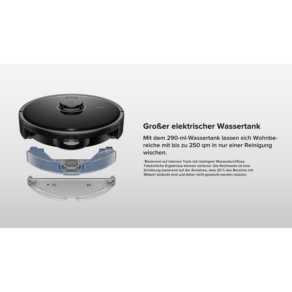 Roborock S5 Max Saugroboter mit Wischfunktion, WLAN schwarz