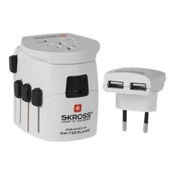 SKROSS World Adapter Pro+ USB 3-polig (6.3A) Reiseadapter