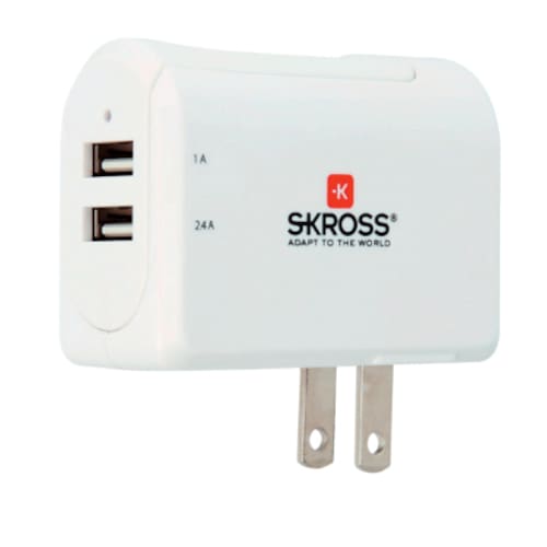 SKROSS US USB Charger 2x Typ A Reiseadapter