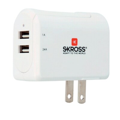 USA Typ günstig Kaufen-SKROSS US USB Charger 2x Typ A (3,4A) Reiseadapter 2800110. SKROSS US USB Charger 2x Typ A (3,4A) Reiseadapter 2800110 <![CDATA[• 2 USB-Anschlüsse für leistungsstarkes Laden von 2 USB-Geräten für USA • 2 x USB Type-A Ausgang: 5 V / max. 3.4 A • 