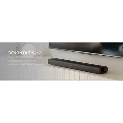 mit Mia günstig Kaufen-Denon DHT-S217 2.1 Soundbar mit Dolby Atmos. Denon DHT-S217 2.1 Soundbar mit Dolby Atmos <![CDATA[• Soundbar mit zwei leistungsstarken, nach unten gerichteten Subwoofern • HDMI™ ARC-Konnektivität • Dolby Atmos 3D-Audiotechnologie • Müheloses M