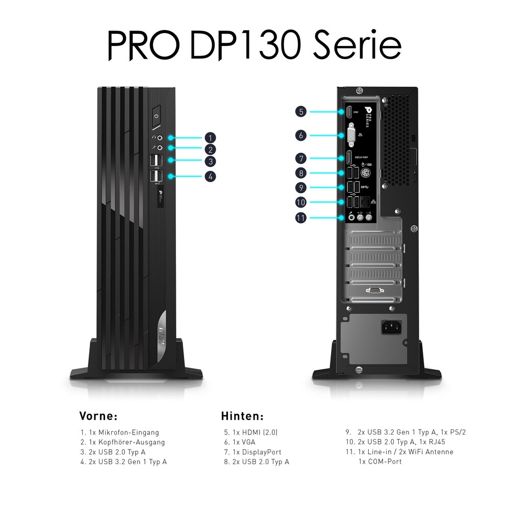 MSI PRO DP130 11RK-001DE i7-11700F 8GB/256GB SSD GT1030 W10P