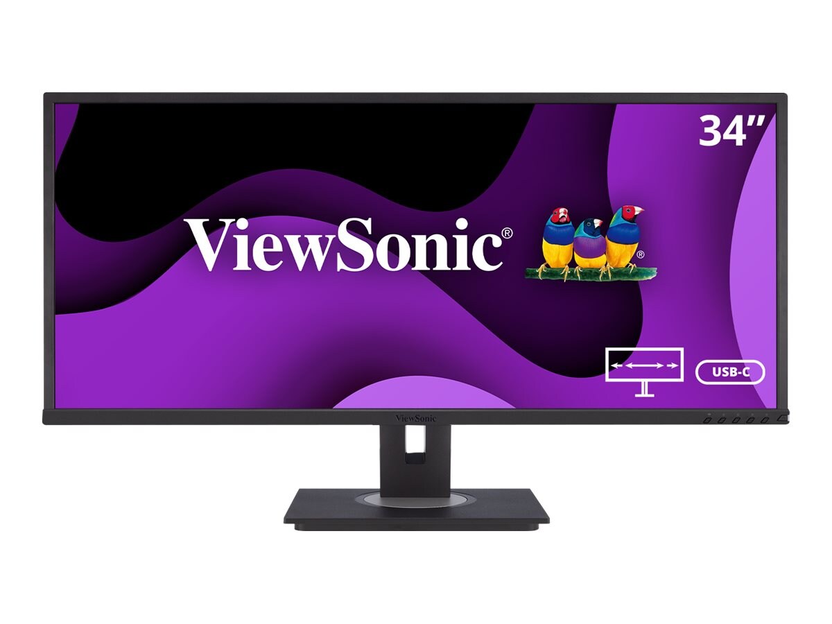 ViewSonic VG3456 86,4cm (34&quot;) UWQHD 21:9 VA Monitor HDMI/DP/USB-C 5ms HV