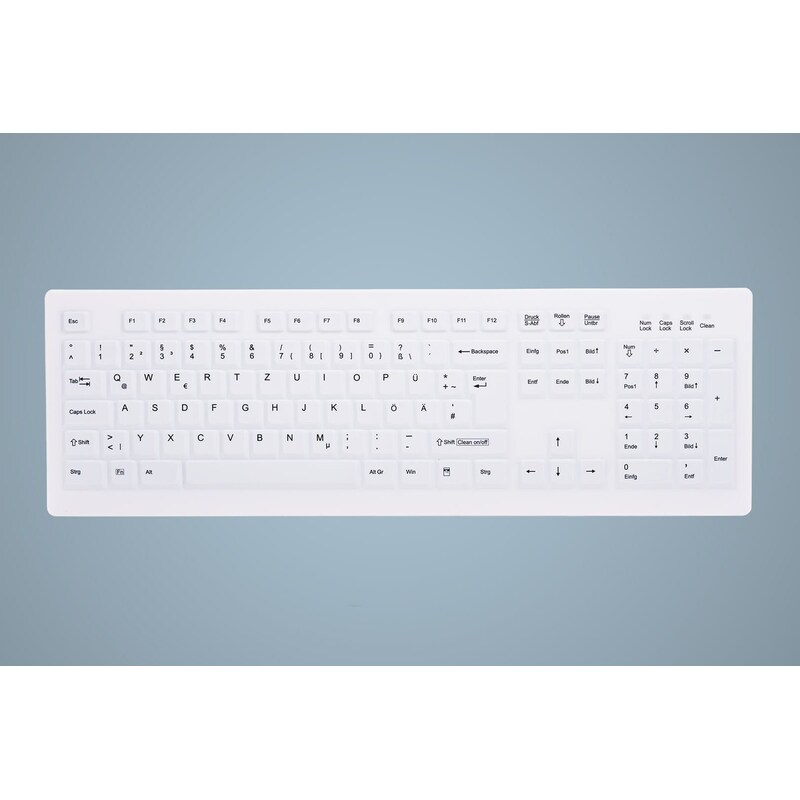 Cherry AK-C8100F-U1-W/GE Kabelgebundene Tastatur USB Weiß (Wischdesinfektion)