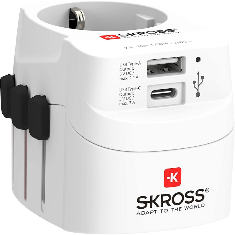 SKROSS World Adapter PRO+ USB AC Reiseadapter 1302523