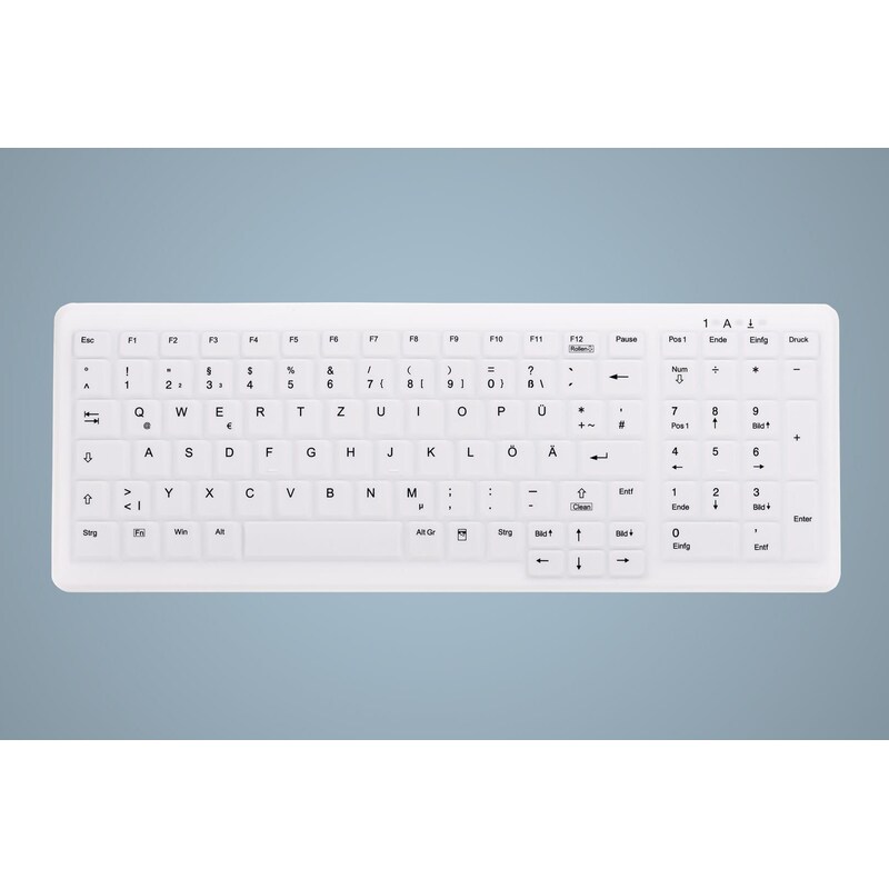 Cherry AK-C7000F-U1-W/GE Kabelgebundene Tastatur USB Weiß (Wischdesinfektion)