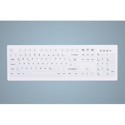 Cherry AK-C8100F-FUS-W/GE Kabellose Tastatur Weiß (Versiegelt IP68)