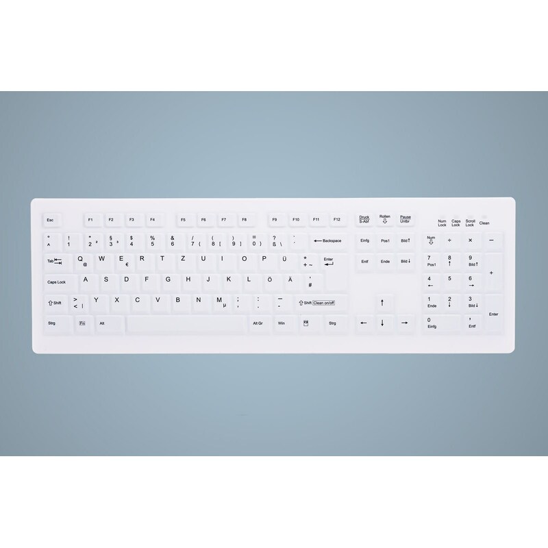 Cherry AK-C8100F-FUS-W/GE Kabellose Tastatur Weiß (Versiegelt IP68)