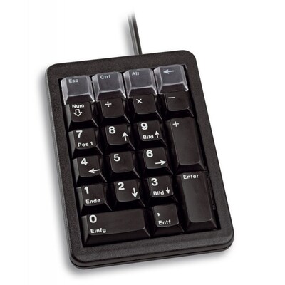 Streifen,schwarz günstig Kaufen-Cherry G84-4700 Kabelgebundenes Keypad Schwarz. Cherry G84-4700 Kabelgebundenes Keypad Schwarz <![CDATA[• Anwendungsbereich: professionelles Arbeiten, Nummernblock integriert • Kabelgebunden (PS/2 & USB) • Layout: deutsch • schwarz, 220g, 36,0 mm 