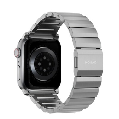 of Man günstig Kaufen-Nomad Armband Titanium Silber V2 42/44 mm. Nomad Armband Titanium Silber V2 42/44 mm <![CDATA[• Robustes Uhrenarmband aus Titan für die Apple Watch • Überzogen mit diamantähnlichen Kohlenstoffschichten (DLC) • Inklusive passendem Werkzeug zum Ver