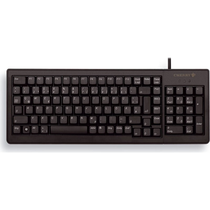 CO Z günstig Kaufen-Cherry G84-5200 XS Complete Kabelgebundene Tastatur Schwarz. Cherry G84-5200 XS Complete Kabelgebundene Tastatur Schwarz <![CDATA[• Nummernblock integriert • Kabelgebunden (PS/2 & USB) • Layout: deutsch • schwarz, 550g, 18,0 mm x 374 mm x 139 mm (H x B x 