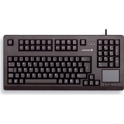 RB M günstig Kaufen-Cherry G80-11900 Touchboard Linear Kabelgebundene Tastatur Schwarz. Cherry G80-11900 Touchboard Linear Kabelgebundene Tastatur Schwarz <![CDATA[• Anwendungsbereich: professionelles Arbeiten, Nummernblock integriert • Kabelgebunden (USB) • Layout: de