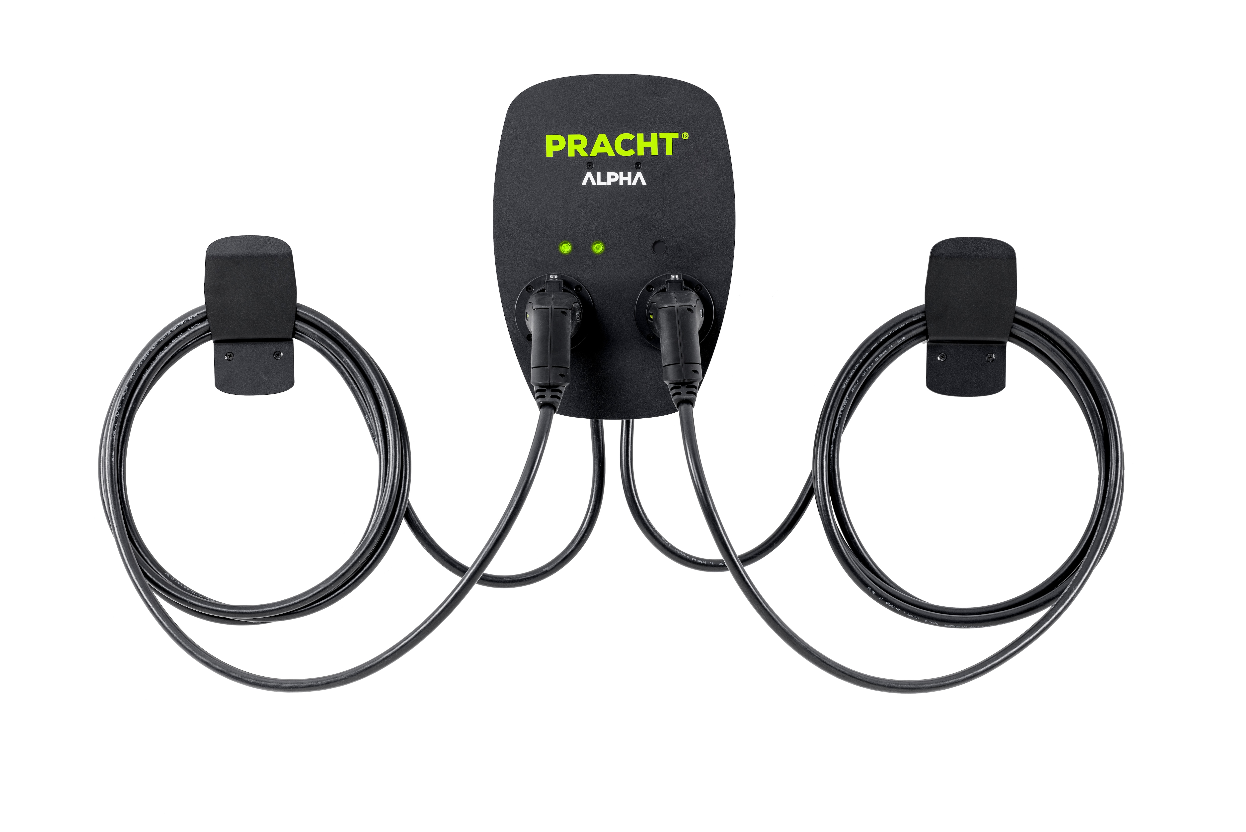 Pracht ALPHA-Wallbox schwarz Typ 2, 2 x 11 kW, Kabel 2 x 5,5m NRG1000