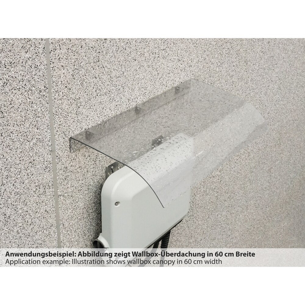 Kabelmeister Wallbox-Überdachung - Regenschutz, UV-resistent, B 40cm x T 34cm