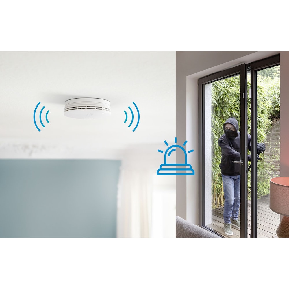 Bosch Smart Home Rauchwarnmelder II Rauchmelder /Alarmsirene, 6er Pack