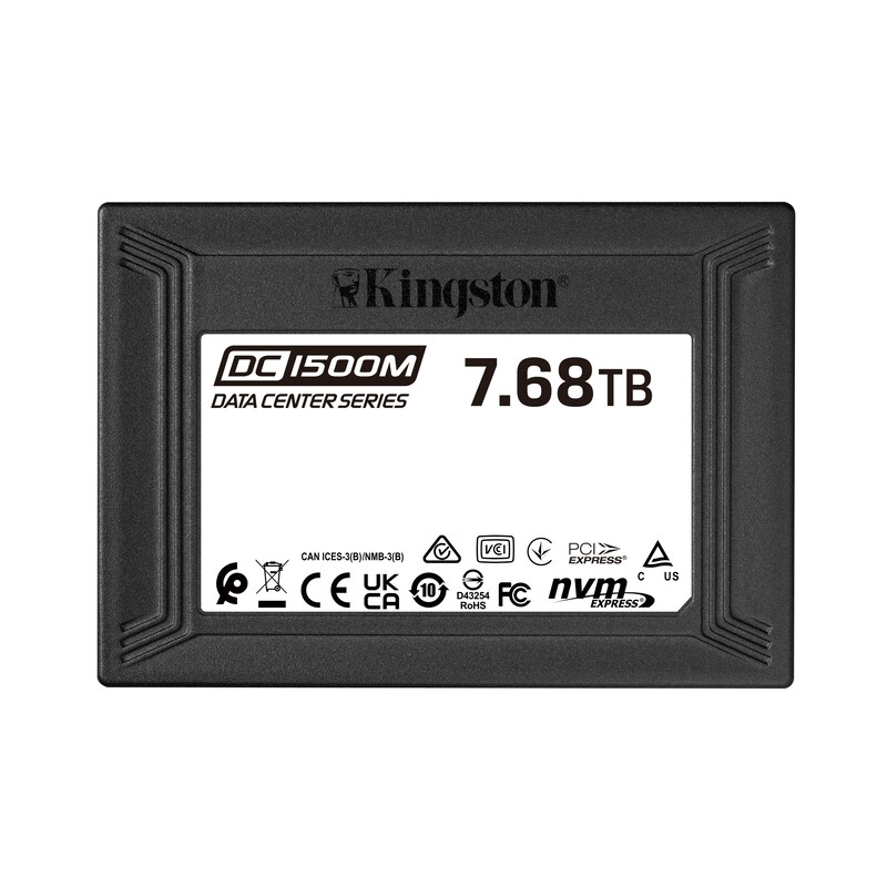 Kingston DC1500M Enterprise NVMe SSD 7,68 TB U.2 2,5 zoll 3D TLC PCIe Gen3 x4