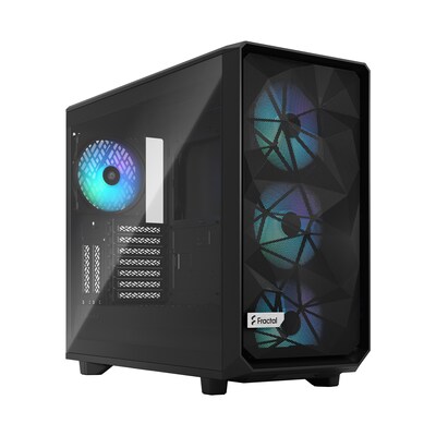 Design des günstig Kaufen-Fractal Design Meshify 2 RGB Black TG Light Tint Gaming Gehäuse mit Fenster. Fractal Design Meshify 2 RGB Black TG Light Tint Gaming Gehäuse mit Fenster <![CDATA[• ATX-Gehäuse mit Seitenfenster • Flexible Speicheroption für bis zu 7 Laufwe