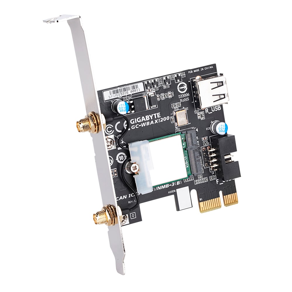 Gigabyte GC-WBAX1200 Tri-Band (2,4/5/6 GHz) WLAN Karte, Bluetooth