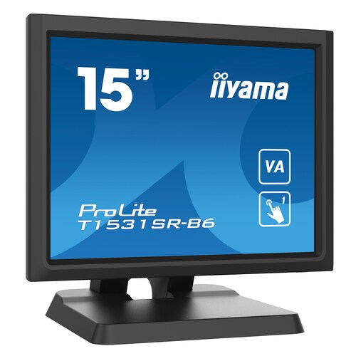 iiyama ProLite T1531SR-B6 38cm (15") Resistive-Touch-Monitor VGA/HDMI/DP 4:3 VA