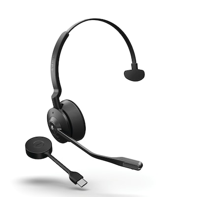 USB Headset günstig Kaufen-Jabra Engage 55 MS drahtloses Mono On Ear Headset USB-C mit Ladestation. Jabra Engage 55 MS drahtloses Mono On Ear Headset USB-C mit Ladestation <![CDATA[• DECT On-Ear Headset mit Ladestation • 150 Meter schnurlose Reichweite • bis zu 13 Stunden Ges