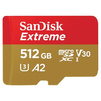 MicroSD Speicher günstig Kaufen-SanDisk Extreme 512 GB microSDXC Speicherkarte Kit (2022) bis 190 MB/s, C10, U3. SanDisk Extreme 512 GB microSDXC Speicherkarte Kit (2022) bis 190 MB/s, C10, U3 <![CDATA[• Speichertyp: microSDXC (UHS-I) inklusive SD-Adapter • Speicherkapazität: 512 G