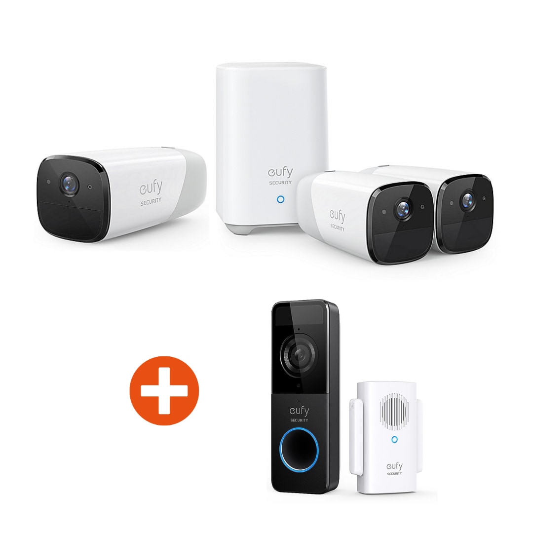 EufyCam 2 Pro 3+1kit Kameraset inkl. eufy Video Türklingel Slim 1080p