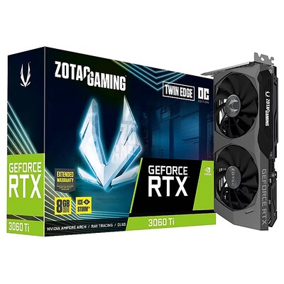 ZOTAC GAMING GeForce RTX 3060Ti Twin Edge OC 8GB GDDR6 Grafikkarte 3xDP/HDMI