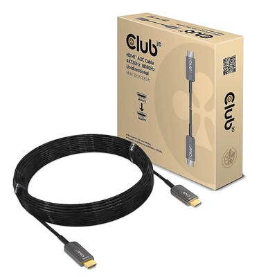 4k HDMI günstig Kaufen-Club 3D HDMI AOC Kabel 10m Ultra High Speed 4K120Hz, 8K60Hz St./St. Club 3D HDMI AOC Kabel 10m Ultra High Speed 4K120Hz, 8K60Hz St./St <![CDATA[• HDMI-Kabel • Anschlüsse: HDMI A und HDMI A • Farbe: schwarz, Länge: 10,0m • Ultra-High-Speed HDMI 