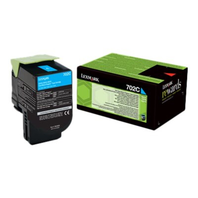 Lexmark 702C Rückgabe-Tonerkassette Cyan für ca. 1.000 Seiten