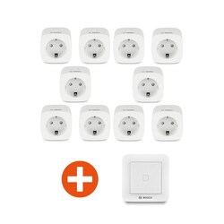 Bosch Smart Home Smart Plug - Zwischenstecker, 10er Pack inkl. Universalschalter