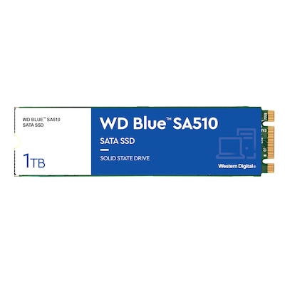CARD  günstig Kaufen-WD Blue SA510 SATA SSD 1 TB M.2 2280. WD Blue SA510 SATA SSD 1 TB M.2 2280 <![CDATA[• 1 TB - 2,38 mm Bauhöhe • M.2 2280 Card, M.2 • Maximale Lese-/Schreibgeschwindigkeit: 560 MB/s / 520 MB/s • Mainstream: Sehr gutes Preisleistungs-Verhältnis, so