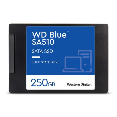 SATA/150 günstig Kaufen-WD Blue SA510 SATA SSD 250 GB 2,5"/7mm. WD Blue SA510 SATA SSD 250 GB 2,5"/7mm <![CDATA[• 250 GB - 7 mm Bauhöhe • 2,5 Zoll, SATA III (600 Mbyte/s) • Maximale Lese-/Schreibgeschwindigkeit: 555 MB/s / 440 MB/s • Mainstream: Sehr gutes Preis