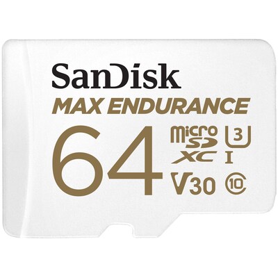 Endurance günstig Kaufen-SanDisk Max Endurance microSDXC 64 GB Speicherkarte Kit. SanDisk Max Endurance microSDXC 64 GB Speicherkarte Kit <![CDATA[• Speichertyp: microSDXC (UHS-I) inklusive SD-Adapter • Speicherkapazität: 64 GB • Geschwindigkeitsklasse: Cl10, U3, V30 • m