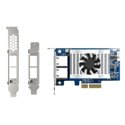 10 Port günstig Kaufen-QNAP QXG-10G2T-X71010GbE Netzwerkerweiterungskarte. QNAP QXG-10G2T-X71010GbE Netzwerkerweiterungskarte <![CDATA[• Dual Port QXG-10G2T-X710 PCIe Gen 3 (kompatibel mit PCIe Gen 2) • Zwei 10GbE Ports mit SR-IOV und iSCSI • unterstützt mehrere Virtual 