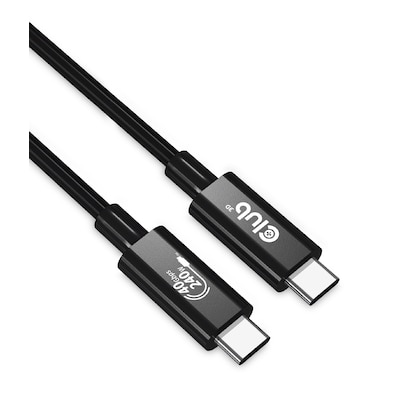 Club 3D USB 4 3x2 Typ-C Kabel USB-IF 8K60Hz PD 240W St./St. 1m schwarz CAC-1576