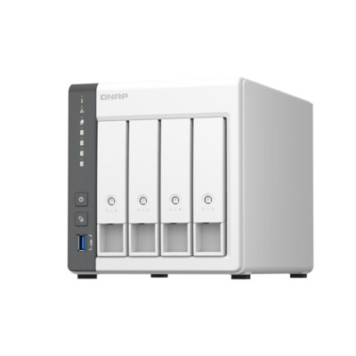 USB C  günstig Kaufen-QNAP TS-433-4G NAS System 4-Bay. QNAP TS-433-4G NAS System 4-Bay <![CDATA[• 2,0 GHz ARM ARM Cortex-A55 4-Kern-Prozessor • 4GB DDR3L RAM • 4x 2,5