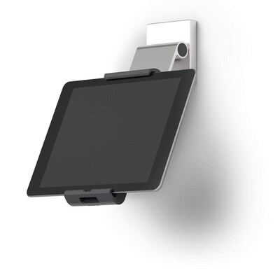 CD von günstig Kaufen-DURABLE Wandhalterung Tablet Holder Wall Pro metallic silber. DURABLE Wandhalterung Tablet Holder Wall Pro metallic silber <![CDATA[• Tablet-Wandhalter mit stufenloser Winkelvariabilität • Symmetrische Öffnung von 160-275 mm • 360° drehbar für H