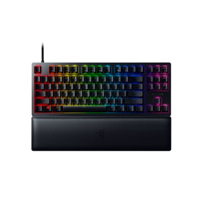 und Tastatur günstig Kaufen-RAZER Huntsman V2 TKL Purple Switch Kabelgebundene Gaming Tastatur. RAZER Huntsman V2 TKL Purple Switch Kabelgebundene Gaming Tastatur <![CDATA[• Anwendungsbereich: Gaming, kein Nummernblock • Kabelgebunden (USB), Purple Switch (Razer Clicky Optical) 