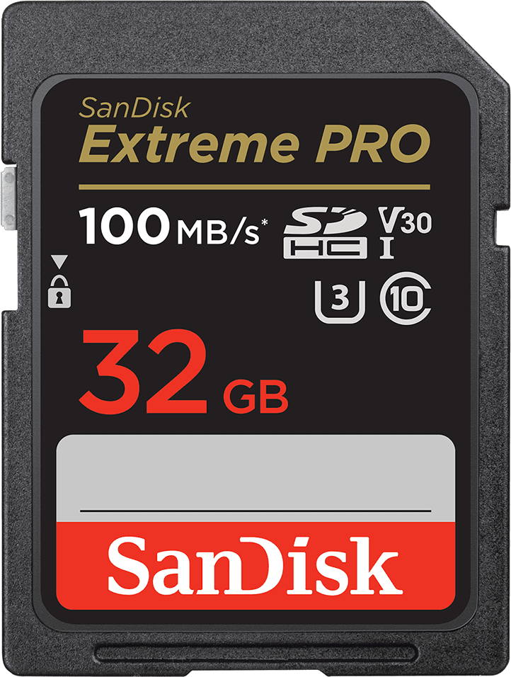 SanDisk Extreme Pro 32 GB SDHC Speicherkarte (100 MB/s, Class 10, U3, V30)