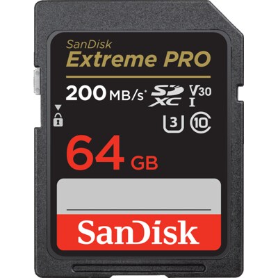 Sandisk günstig Kaufen-SanDisk Extreme Pro 64 GB SDXC UHS-I-Speicherkarte (2022) bis 200 MB/s. SanDisk Extreme Pro 64 GB SDXC UHS-I-Speicherkarte (2022) bis 200 MB/s <![CDATA[• Speichertyp: SDXC (UHS-I) • Speicherkapazität: 64 GB • Geschwindigkeitsklasse: Cl10, U3, V30 