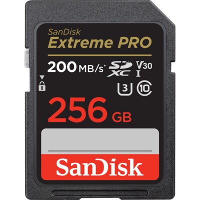 SanDisk Extreme Pro 256 GB SDXC UHS-I-Speicherkarte (2022) bis 200 MB/s