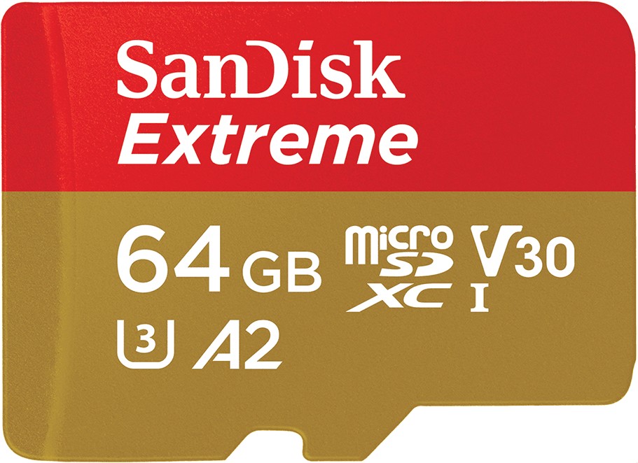 SanDisk Extreme 64GB microSDXC Speicherkarte (170 MB/s, A2,Class 10,U3,V30)