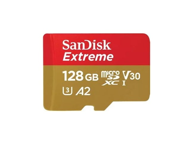 SanDisk Extreme 128GB microSDXC Speicherkarte (180 MB/s,A2,Class 10,U3,V30)