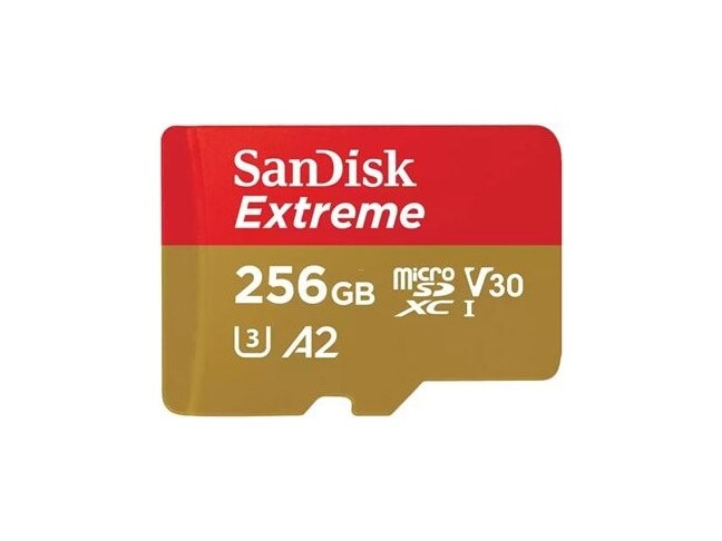 SanDisk Extreme 256GB microSDXC Speicherkarte (190 MB/s,A2,Class 10,U3,V30)