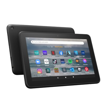 Amazon Fire 7 Tablet - 7-Zoll-Display, 16 GB, neuestes Modell (2022), schwarz, mit Werbung